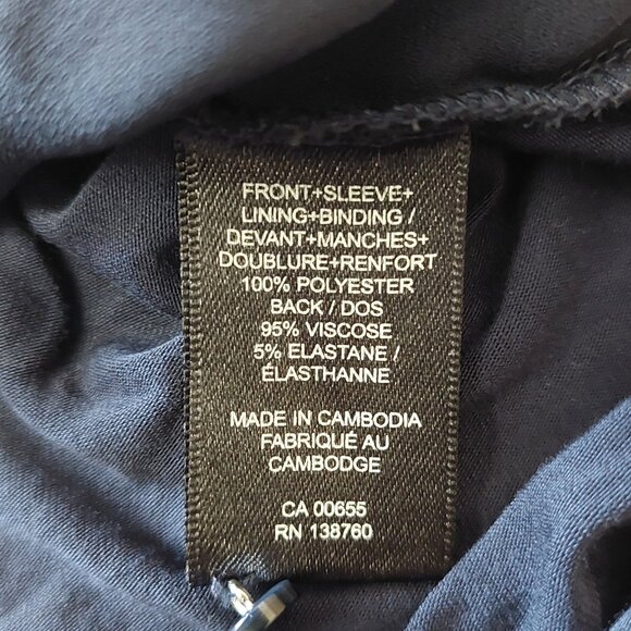 Camber & Grace Short Sleeved Top Navy Blue with Floral Pattern Women's M - Picture 8 of 8